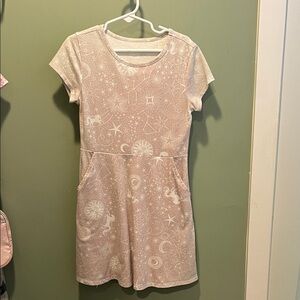 Stylish Cream Patterned Dress